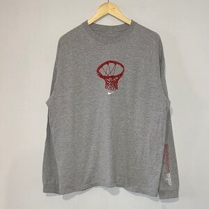 Vintage Nike Basketball Long Sleeve Shirt / XL / 2000s / Center Swoosh